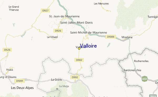 Valloire Location Map