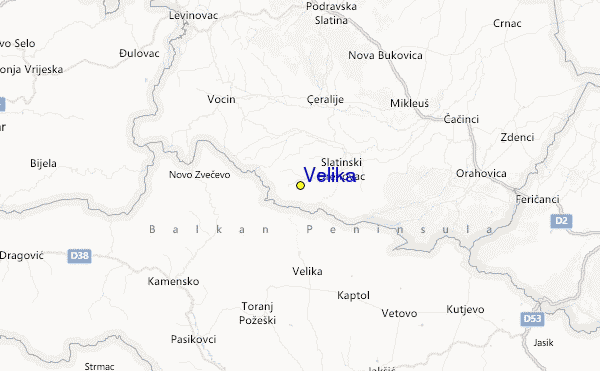 Velika Location Map