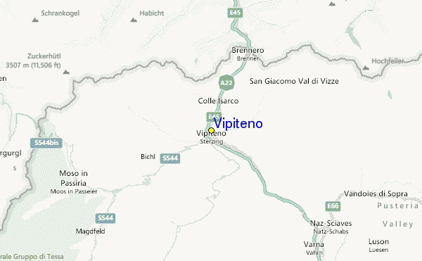 Vipiteno Location Map