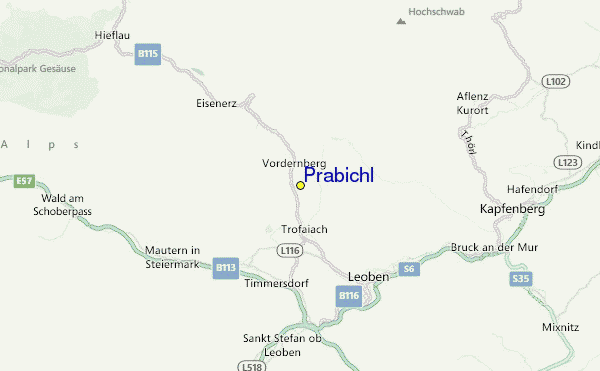 Präbichl Location Map