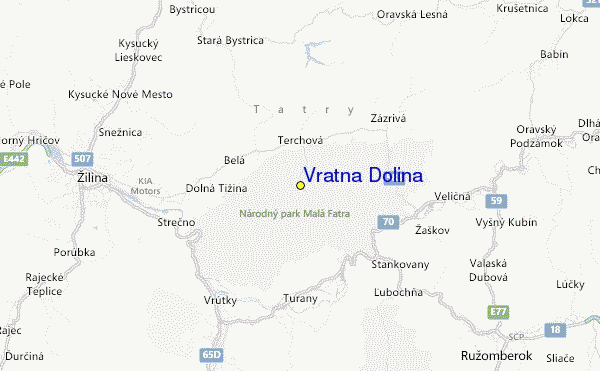 Vratna Dolina Location Map