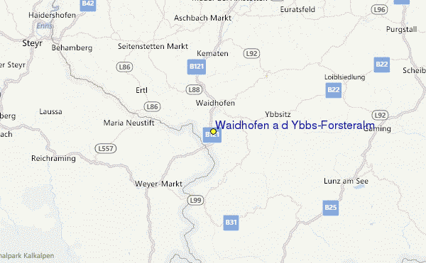 Waidhofen a. d. Ybbs/Forsteralm Location Map