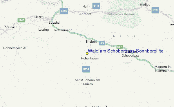Wald am Schoberpaß/Sonnberglifte Location Map