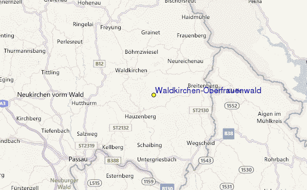 Waldkirchen-Oberfrauenwald Location Map