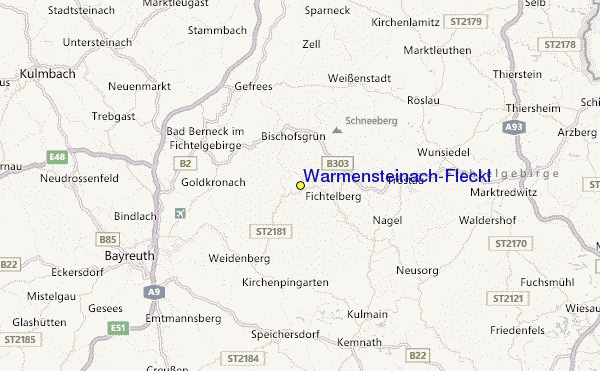 Warmensteinach/Fleckl Location Map