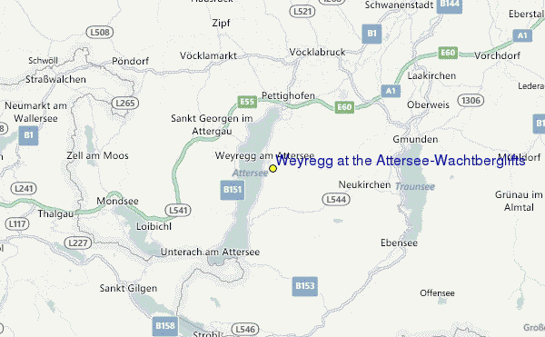 Weyregg at the Attersee/Wachtberglifts Location Map