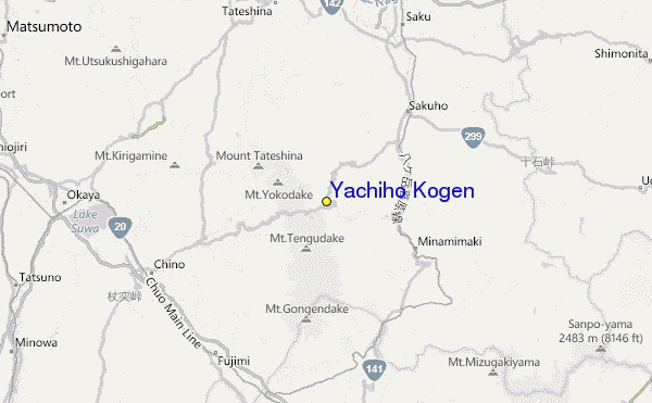 Yachiho Kogen Location Map