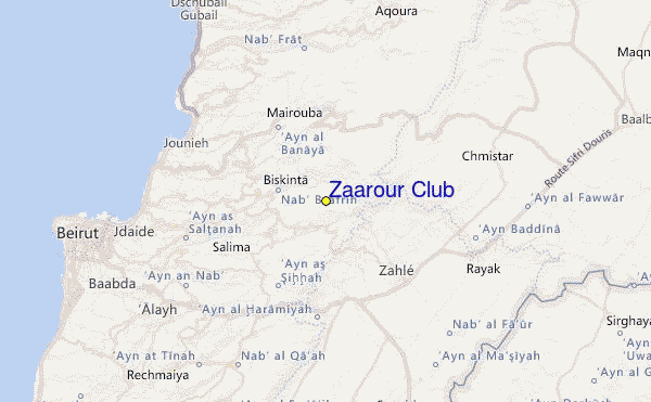 Zaarour Location Map