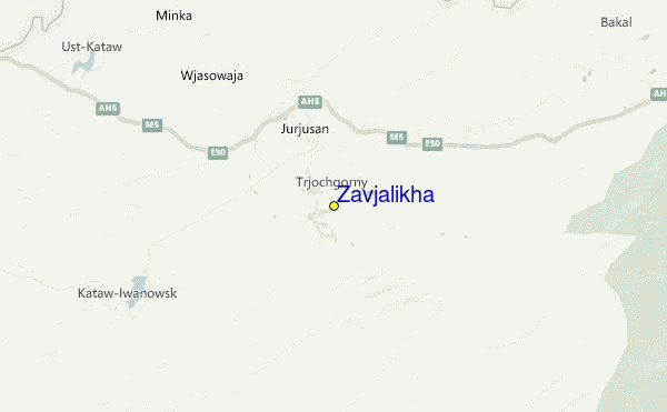 Zavjalikha Location Map