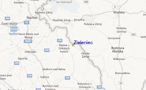 Zieleniec Location Map