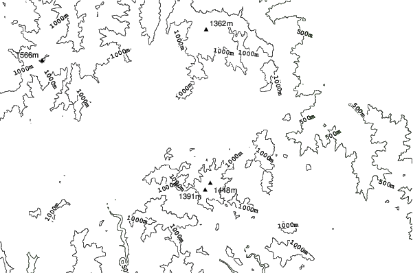 Alpensia Ski Resort neighbourhood contours