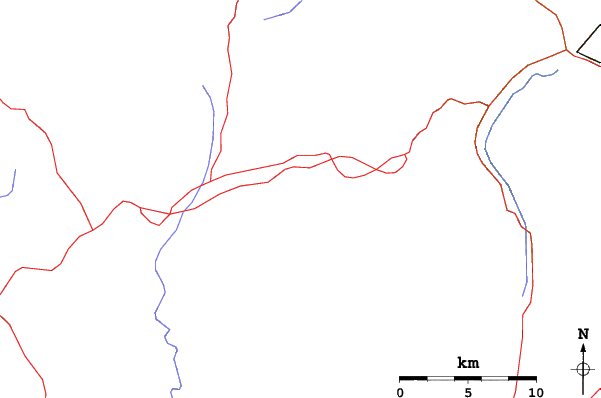 Roads and rivers close to Alpensia Ski Resort