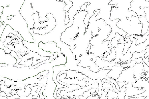 Brunni - Haggenegg (Mythen) neighbourhood contours