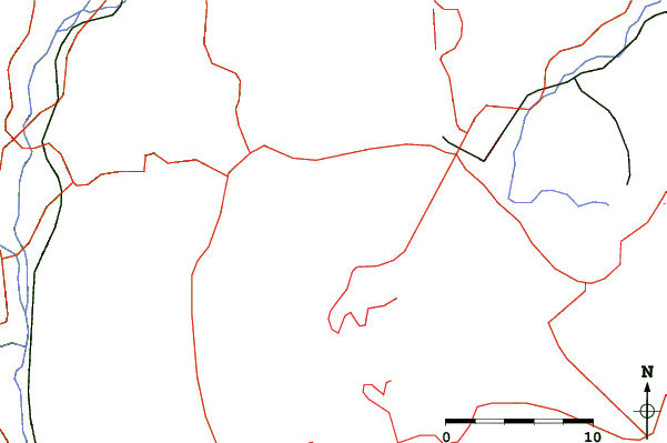 Roads and rivers close to Fujiten Snow Resort