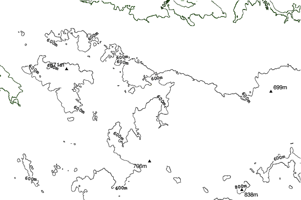 Hlinsko v Čechách neighbourhood contours