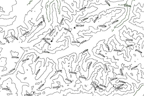 Holzgau/Gföllberglift neighbourhood contours