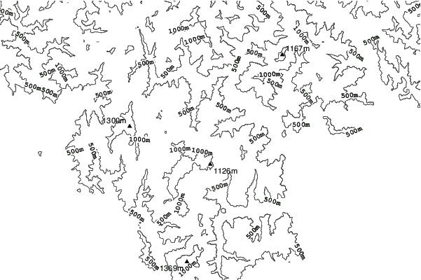 Ibi Kogen Kaitsuki neighbourhood contours