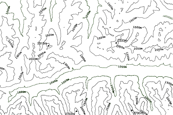 Jochberg/PassThurn neighbourhood contours