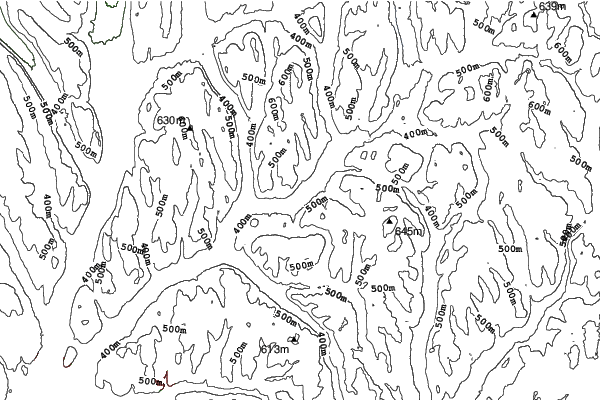 Labrador Mt neighbourhood contours