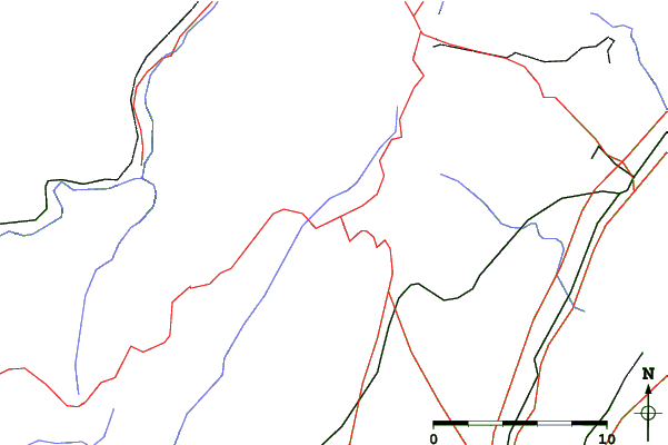 Roads and rivers close to Mijoux-LaFaucille-Lelex