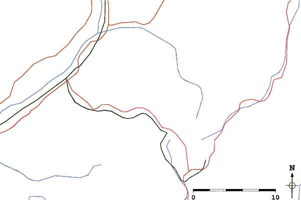 Roads and rivers close to Mojtín