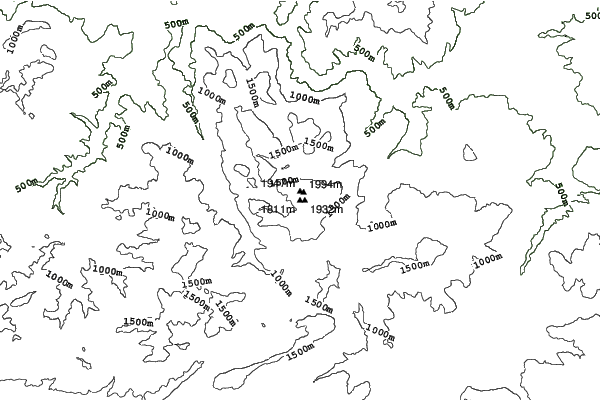 Mt Keltepe neighbourhood contours