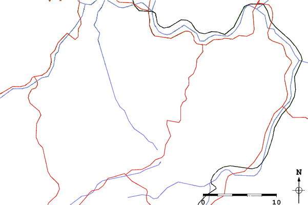 Roads and rivers close to Mt Keltepe