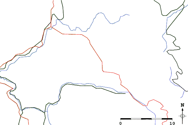 Roads and rivers close to Neukirchen bei Hl. Blut/Hohenbogen