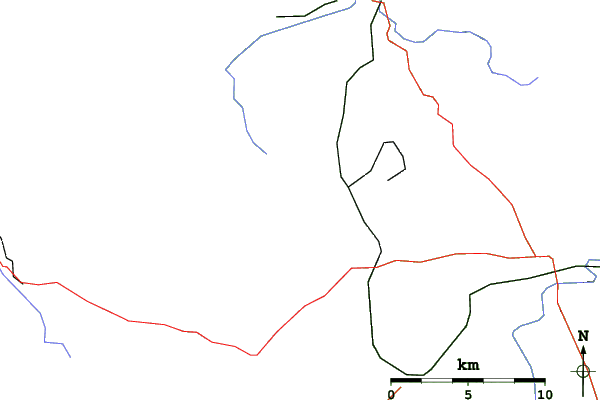 Roads and rivers close to Rog Črmošnjice