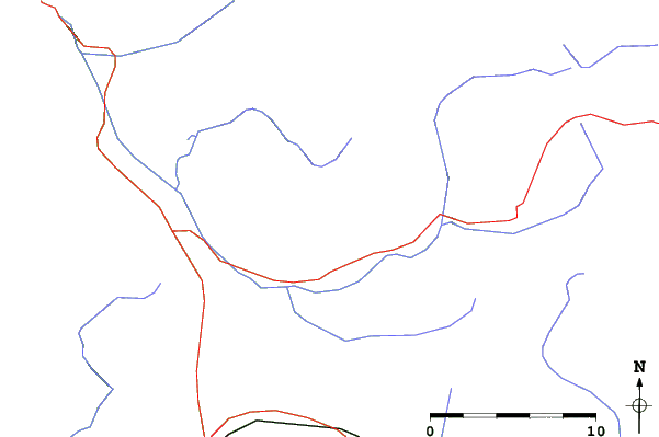 Roads and rivers close to Saint Michel de Chaillol-La Lozière
