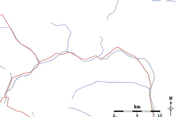 Roads and rivers close to Sappada