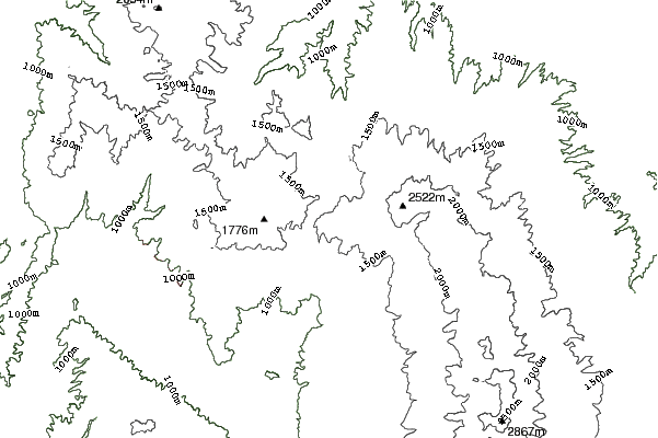 Shirakabako Royal Hill neighbourhood contours
