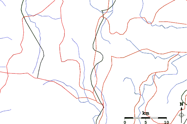 Roads and rivers close to Sun Alpina Kashimayari