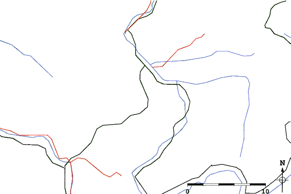 Roads and rivers close to Waidhofen a. d. Ybbs/Forsteralm