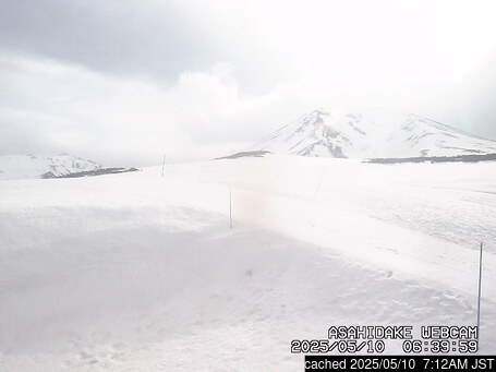 Asahidakeの雪を表すウェブカメラのライブ映像