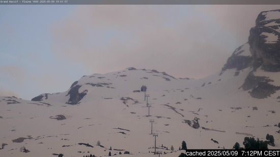 Flaineの雪を表すウェブカメラのライブ映像