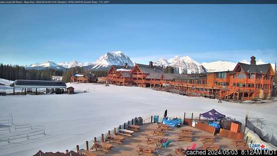 Live webcam para Lake Louise se disponível