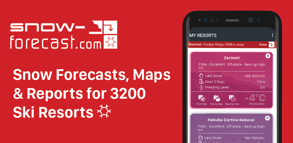 Snow forecast mobile app