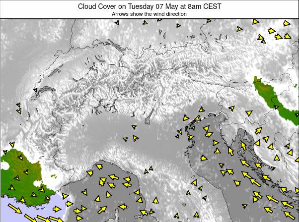 Alps weather map - click to go back to main thumbnail page