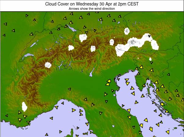 Alps weather map - click to go back to main thumbnail page