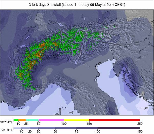 Europe 6 days precipitation #rainfall (Precipitatii Europa 6 zile)
