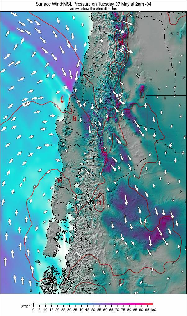 Central Andes weather map - click to go back to main thumbnail page
