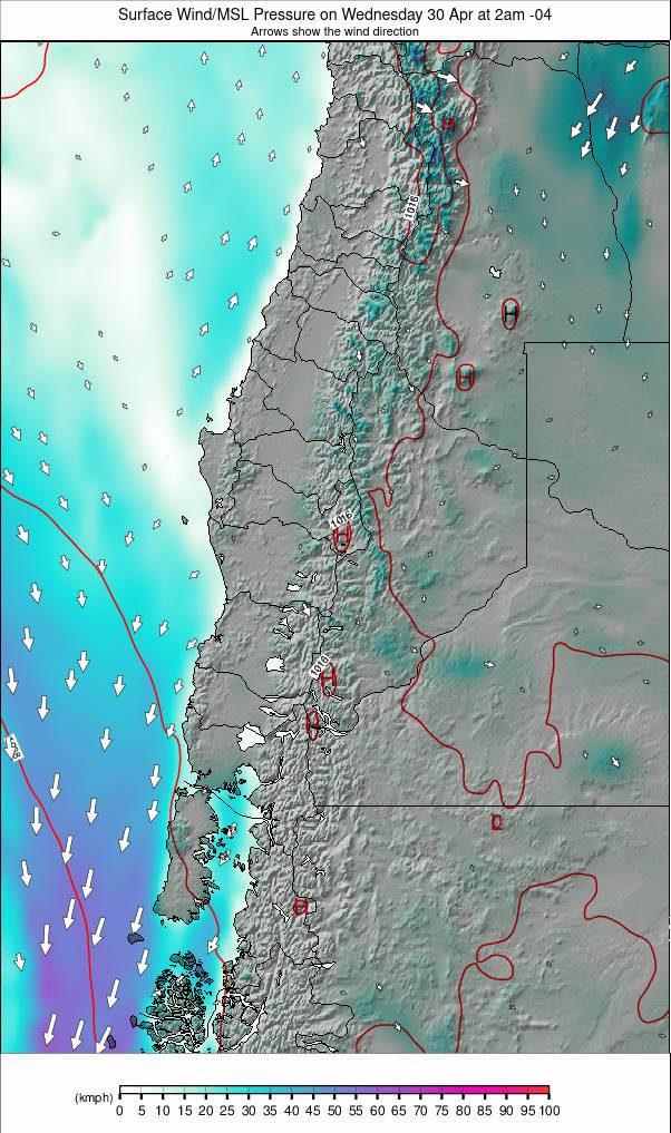 Central Andes weather map - click to go back to main thumbnail page