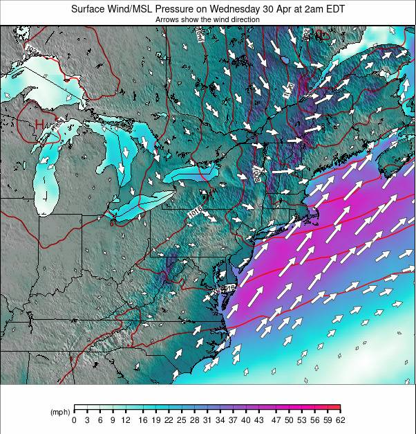 Appalachians and Great Lakes weather map - click to go back to main thumbnail page