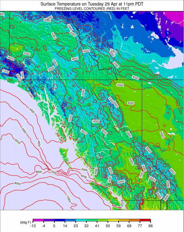 West Canada weather map - click to go back to main thumbnail page