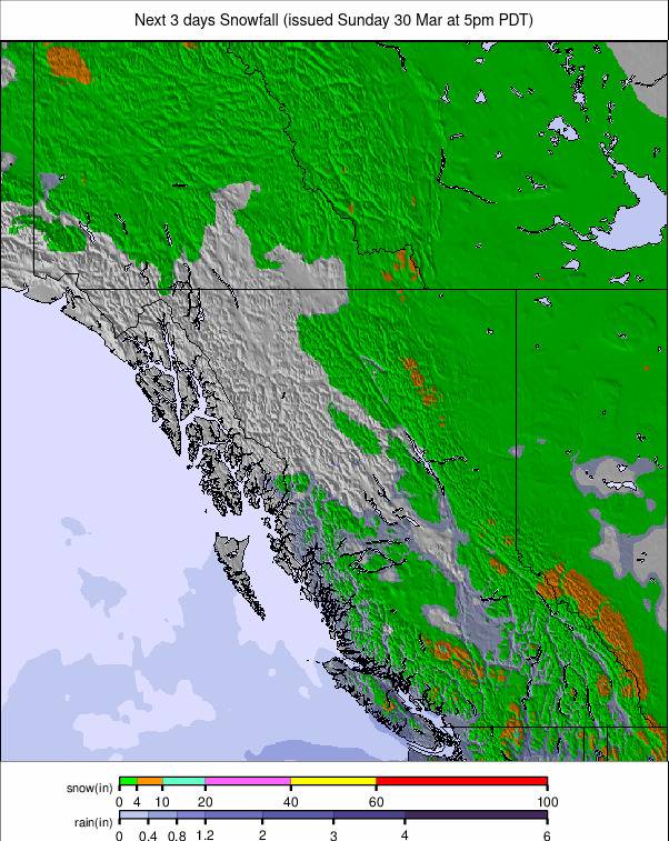 Precipitation forecast North America (Precipitații în America de Nord)