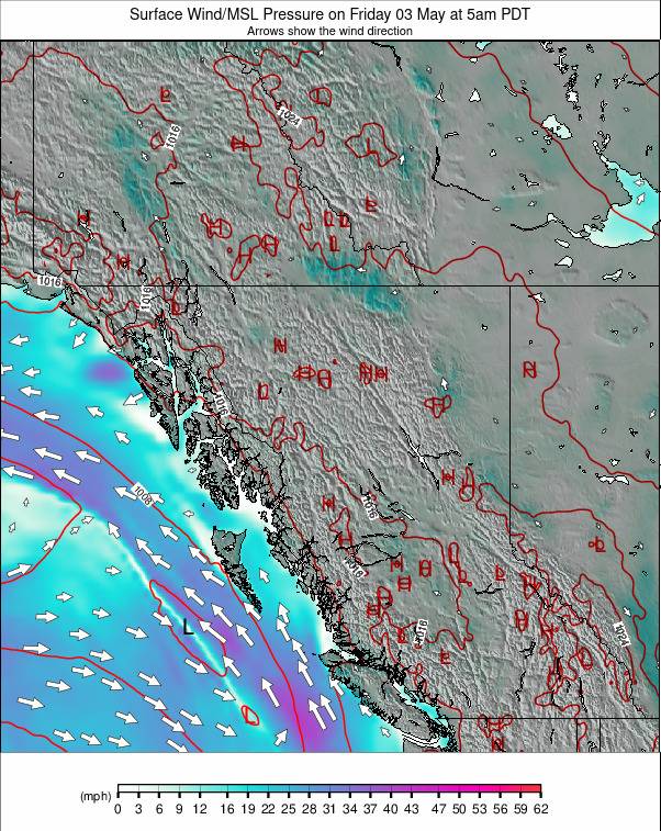 West Canada weather map - click to go back to main thumbnail page