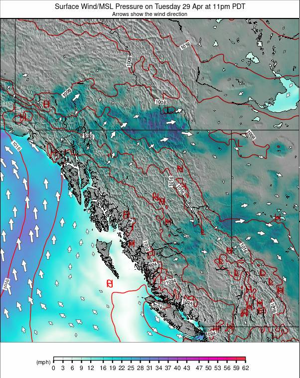 West Canada weather map - click to go back to main thumbnail page