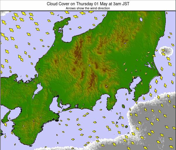 Central Honshu weather map - click to go back to main thumbnail page