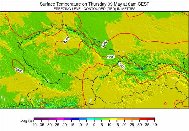 Czech Republic / Slovakia weather map - click to go back to main thumbnail page
